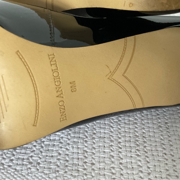 Enzo Angiolini Black Patent Leather Stiletto Heels - Picture 5 of 12